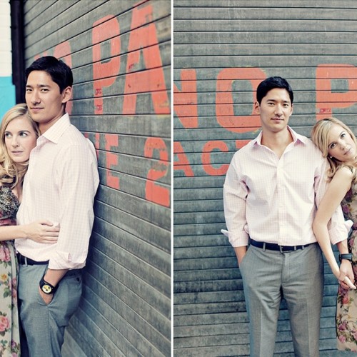 Korean Fiance White fiancee couple